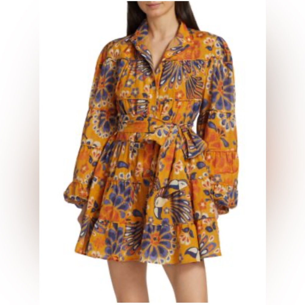 FARM RIO-SOLD
Pineapple Flowers Yellow Mini Dress medium